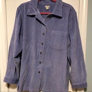 Periwinkle LLBean Corduroy Overshirt